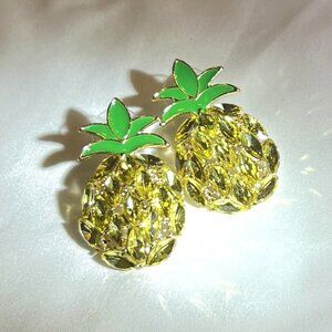 Pineapple Rhinestone Earrings